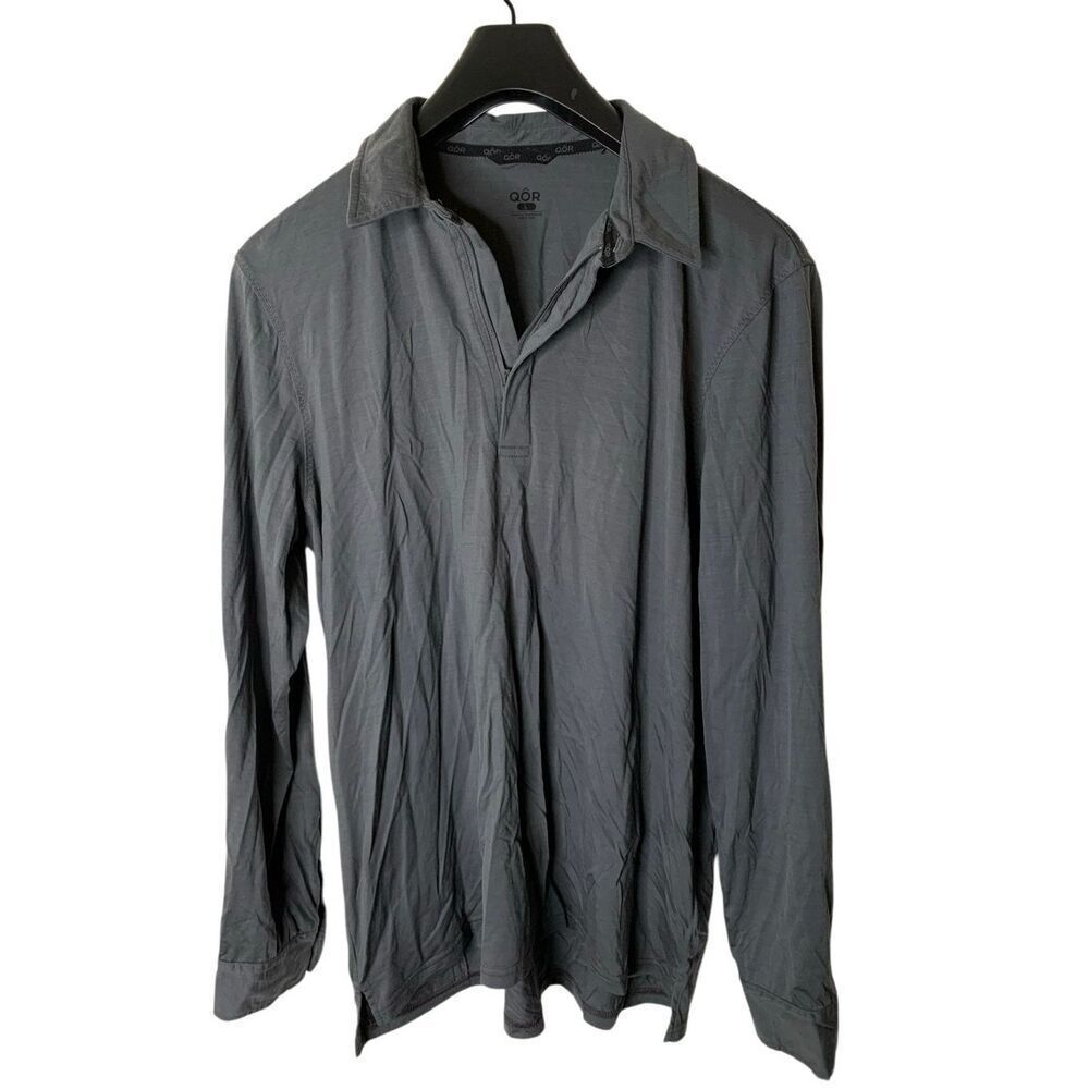 QOR 1/4 zip pullover gray men's size large